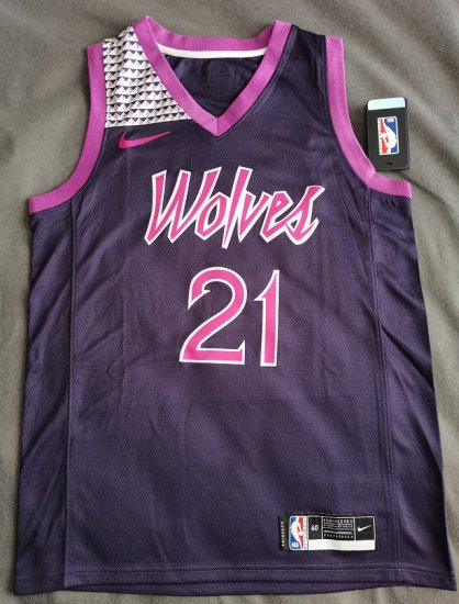 NBA 21 Garnett Timberwolves 2019-20 city Maillot Violet